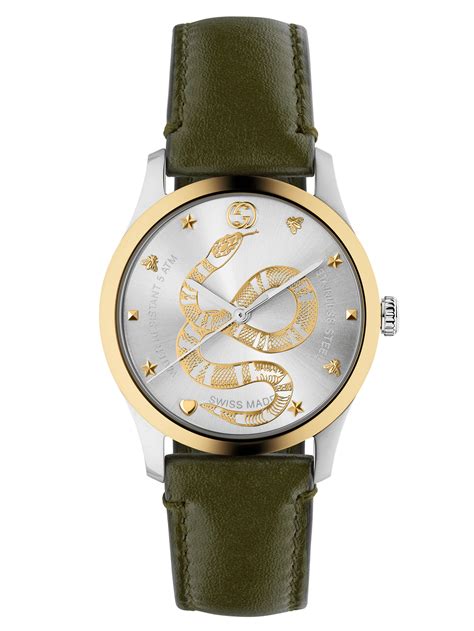 gucci green snake watch|gucci timeless snake watch.